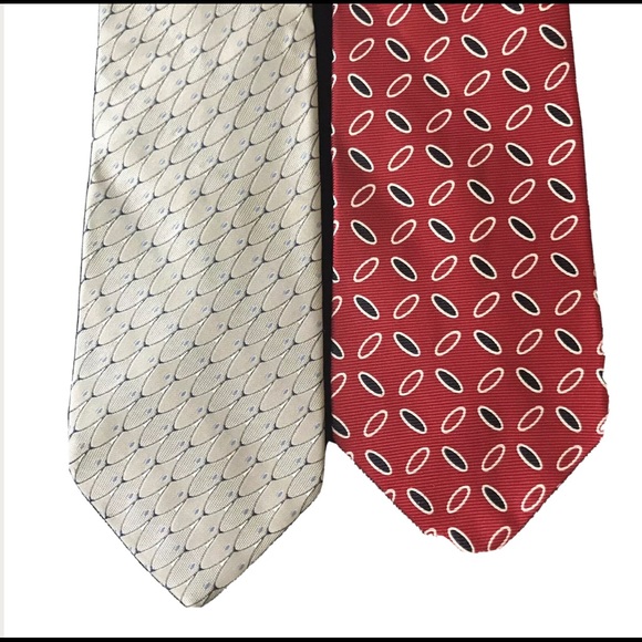 Tommy Hilfiger Men 2 Neck Ties Silk Navy Made USA - Picture 2 of 4